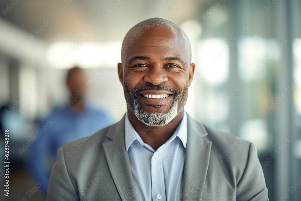 business businessman office mature middle aged meeting man portrait corporate manager black created using generative ai technology business businessman office mature middle aged meeting man portrait corporate manager black created using generative ai technology