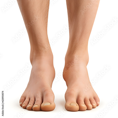 Double legs isolated on white. Generated Ai
