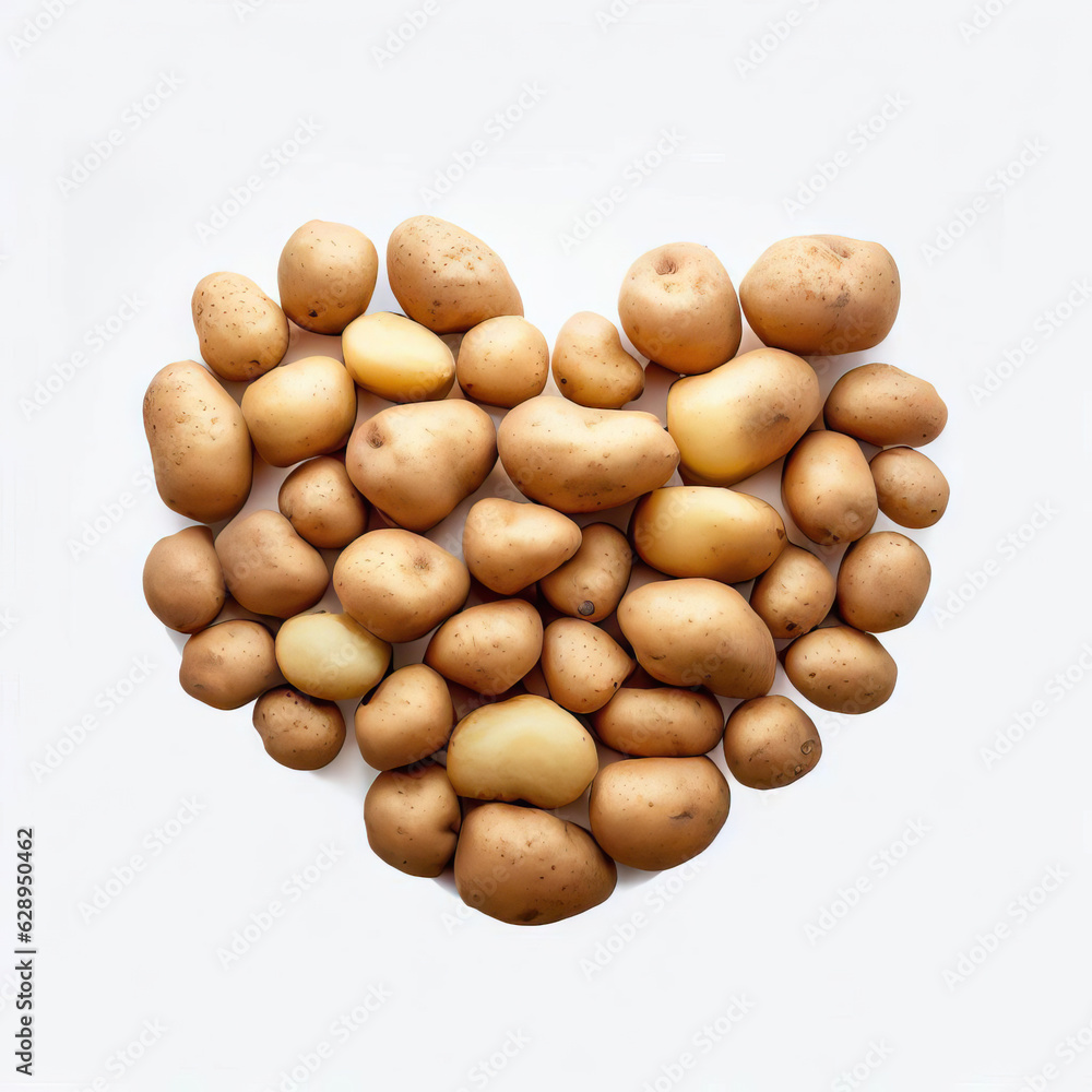 Nutrient-Rich Potato Elegance - Heart-formed Vegetable Delicacy, Generative AI Nutrient-Rich Potato Elegance - Heart-formed Vegetable Delicacy, Generative AI