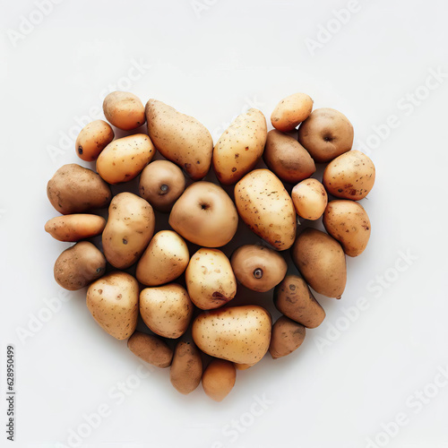 Enchanting Potato Heart - Vegetable Love in Digital Art with AI  Generative AI