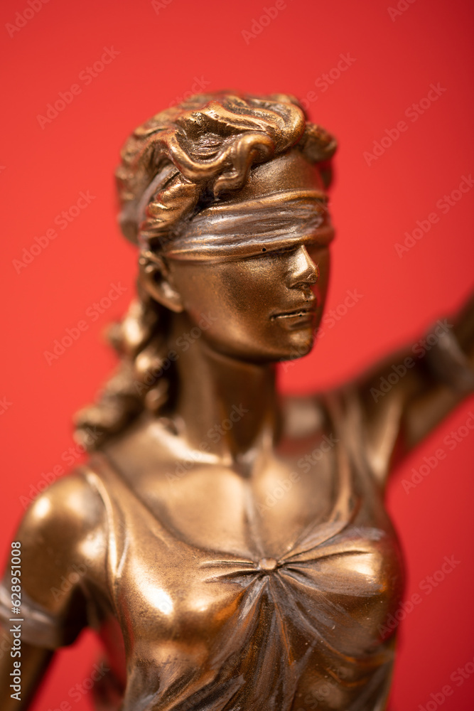 Bronze statue of the Goddess of Justice Themis, holding the Law Scales in her hands, Bronze statue of the Goddess of Justice Themis, holding the Law Scales in her hands,