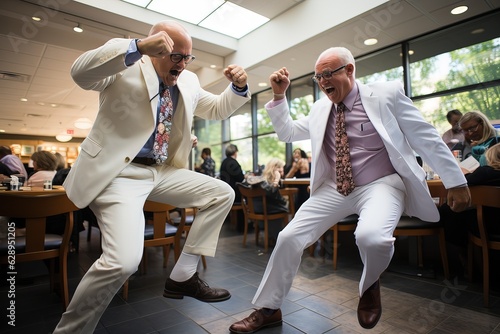 Eccentric people celebratin...