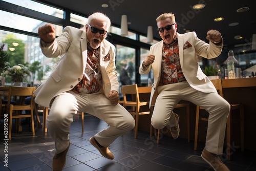 Eccentric people celebratin...
