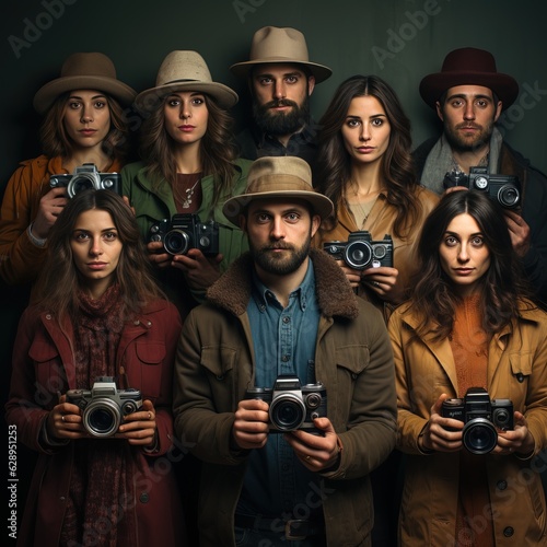 group of photographers with...
