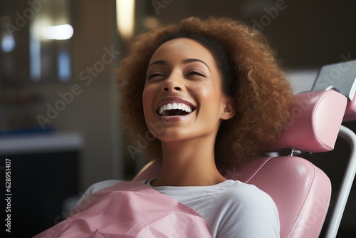 Woman in a dental appointme...