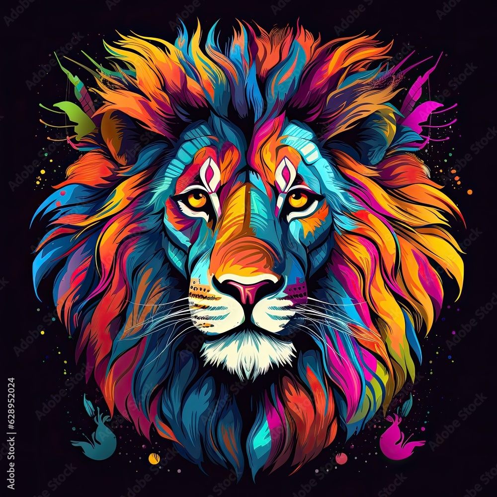 Lion Clip Art or T-Shirt Design Lion Clip Art or T-Shirt Design