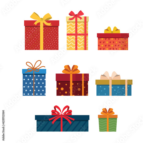 Vector of colorful present boxes