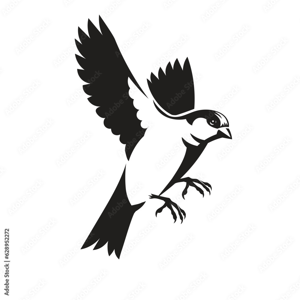 Vector of a flying bird icon