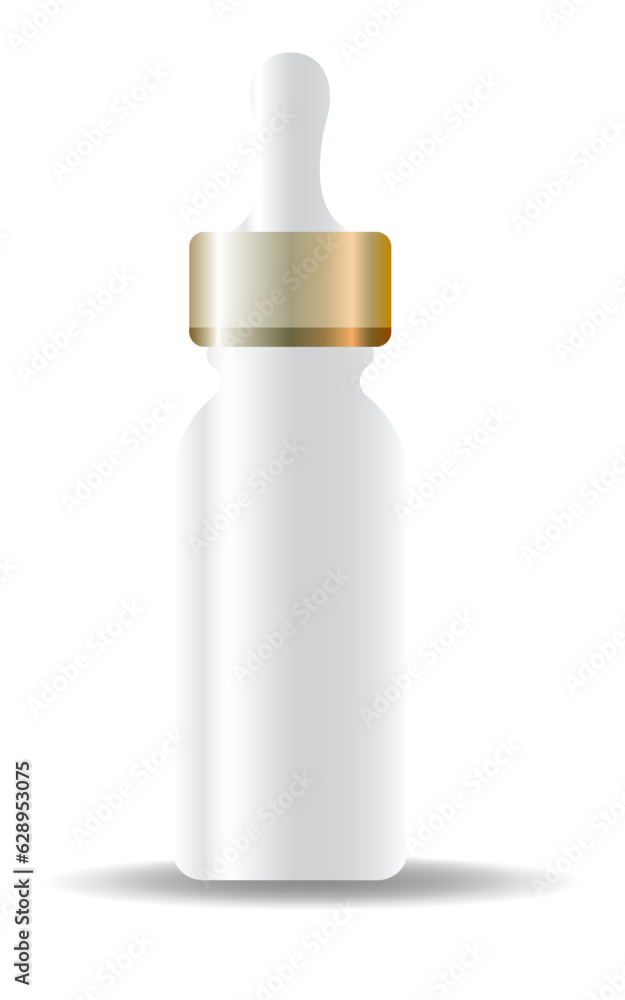 Bottles with spray, dispenser and dropper, cream jar, tube. Cosmetic package. Bottles with spray, dispenser and dropper, cream jar, tube. Cosmetic package.