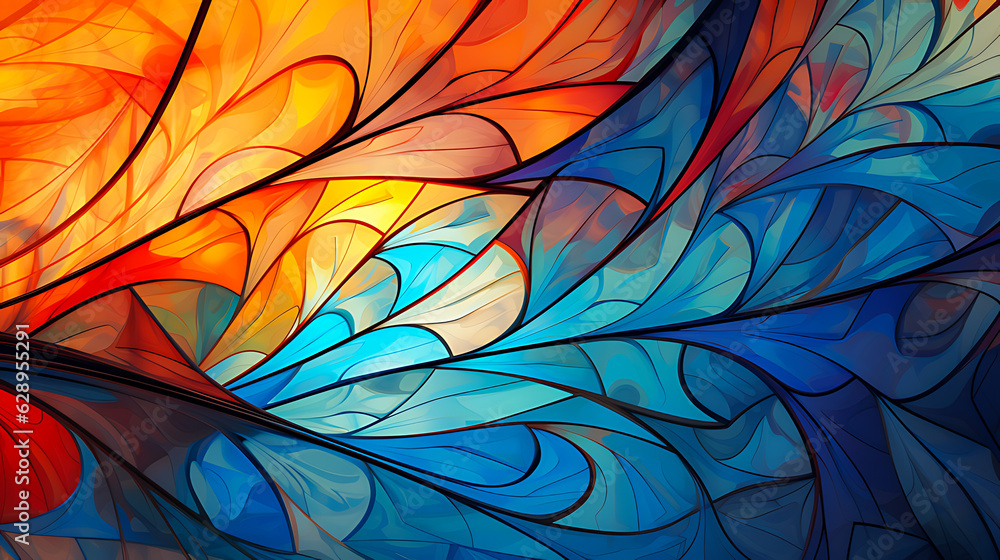 Abstract background from colorful pattern create with generative AI