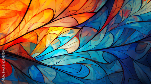 Abstract background from colorful pattern create with generative AI © ritfuse