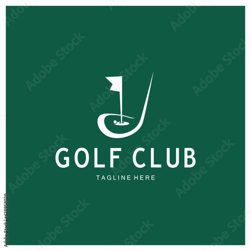 Golf ball logo, Golf design stick logo, logo for professional golf team, golf club, tournament, golf store business, golf course, event