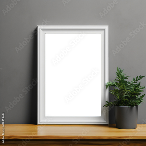 Mockup poster frame, close up,  mockup, template, artwork, picture, Generative Ai