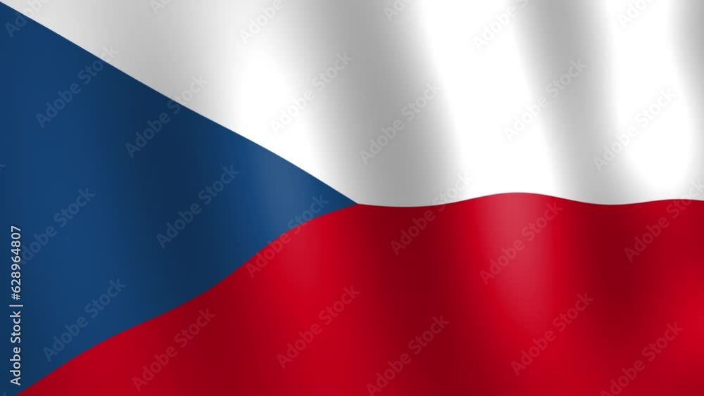 Animation waving flag of Czech Republic Animation waving flag of Czech Republic