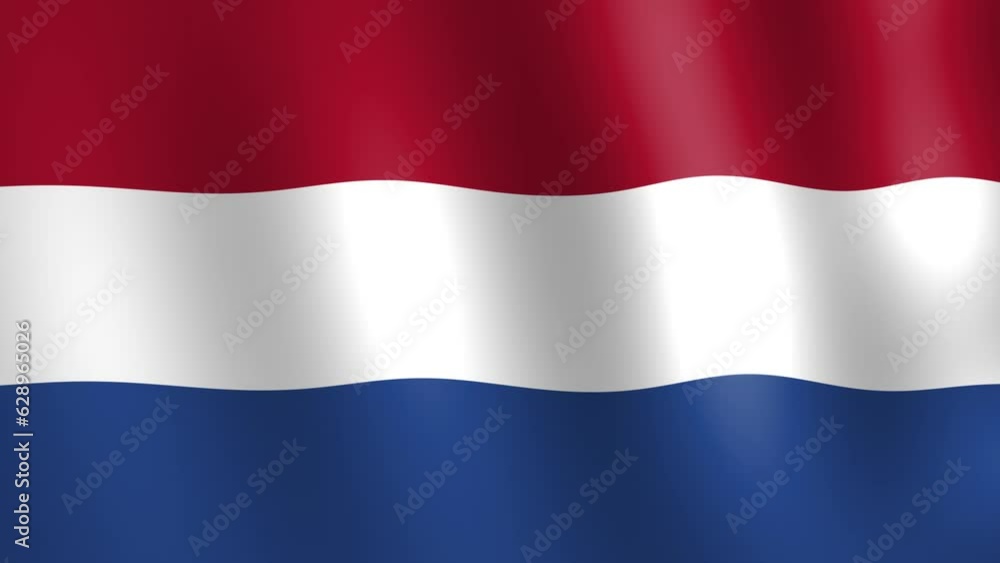 Animation waving flag of Netherlands Animation waving flag of Netherlands