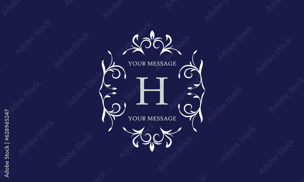 Stylish and elegant monogram design template with letter H. Vector illustration. Stylish and elegant monogram design template with letter H. Vector illustration.