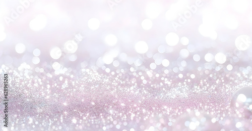 Beautiful festive background with sparkles and bokeh in pastel pearl and silver colors © anamulhaqueanik