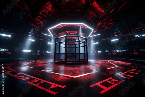Tela MMA Fighting Cage. AI