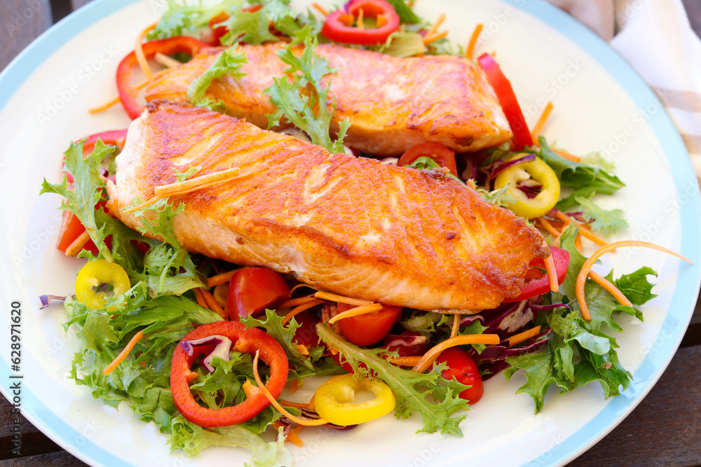 Fried salmon fillets Fried salmon fillets