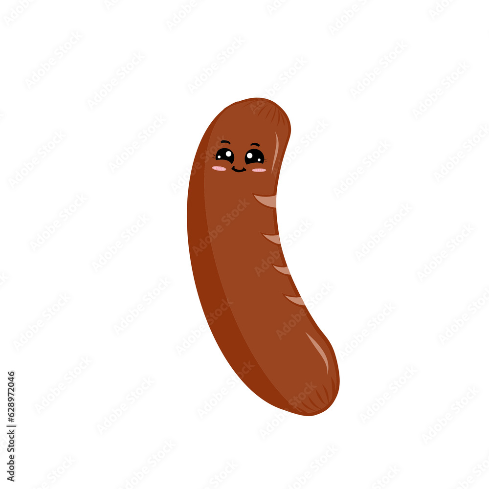 Sausages for breakfast on a white background Sausages for breakfast on a white background