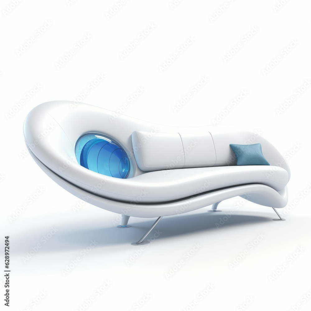 3D Illustration of sofa and chair in style modern furniture Created with Generative AI technology. 3D Illustration of sofa and chair in style modern furniture Created with Generative AI technology.