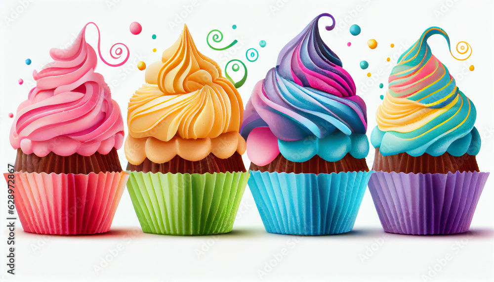 cupcakes with cream and sprinkles cupcakes with cream and sprinkles