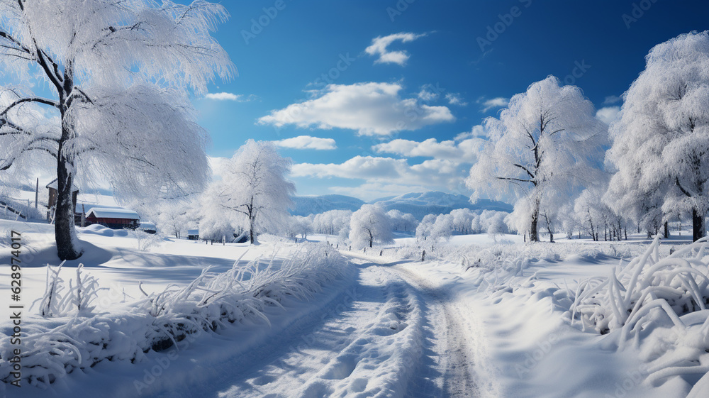 winter park in the city.generative ai winter park in the city.generative ai