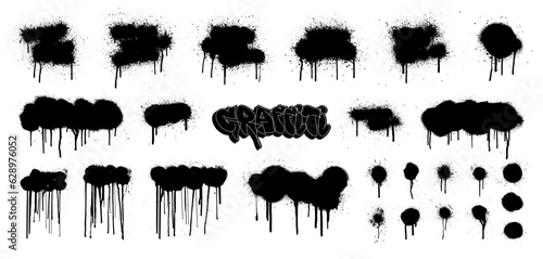 Canvas Print Spray graffiti vector texture
