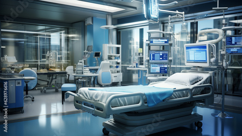  rendering of a surgery room.generative ai