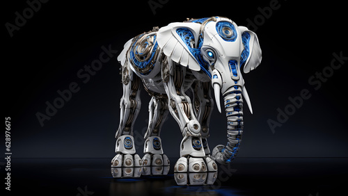 White Robotic Elephant © Codrik