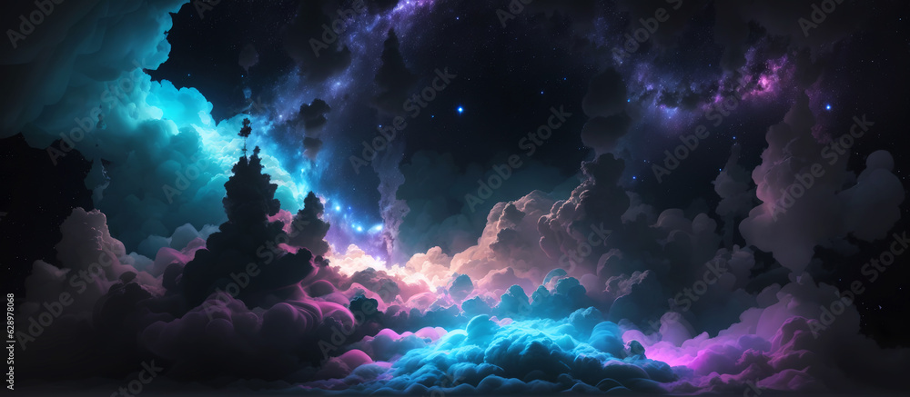 Cosmic Nebula Illustration - Mesmerizing deep space scene with cosmic energy.
