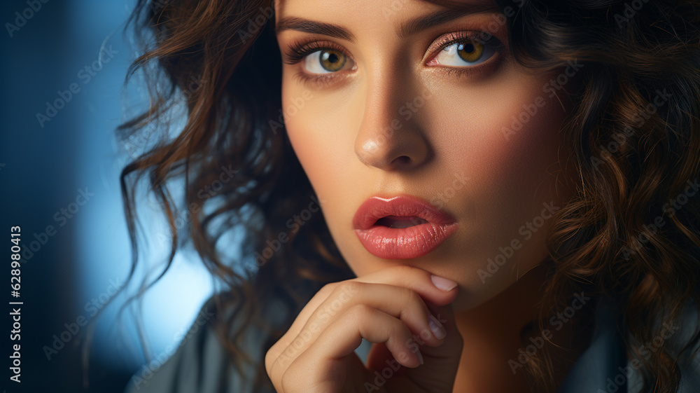 closeup of beautiful lips.generative ai closeup of beautiful lips.generative ai