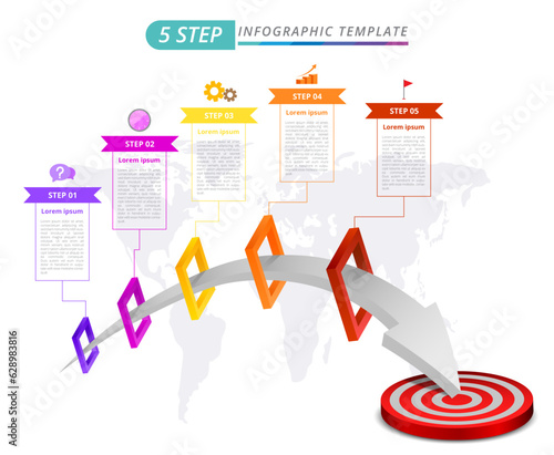 Target infographic design, business concept.