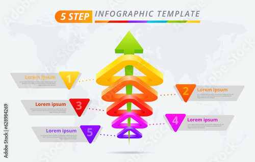 hierarchical infographic design business concept.