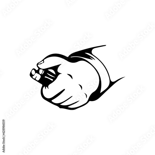 vector illustration of a hand holding a lighter