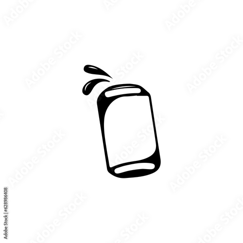 canned drink illustration vector with concept