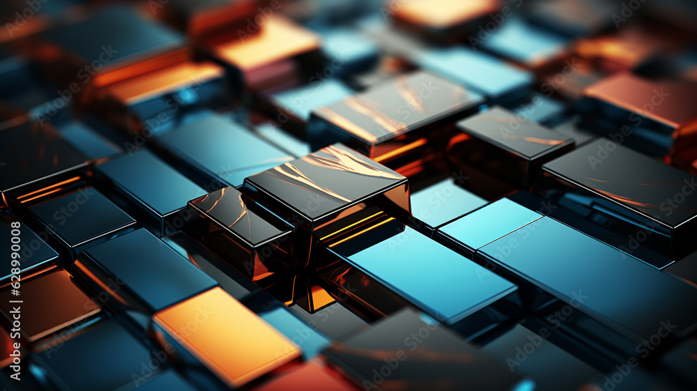Obraz premium abstract background with colorful cubes,generative ai
