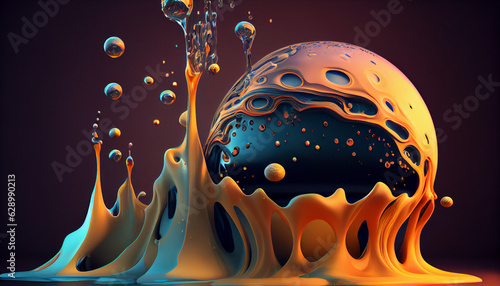 mesmerizing_liquid_flow_melting_on_sphere 