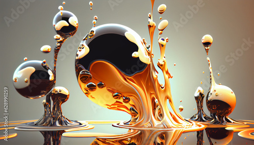 mesmerizing_liquid_flow_melting_on_sphere 