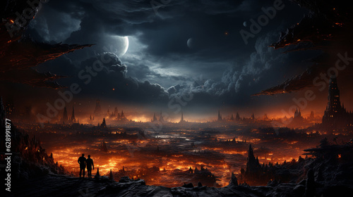 Fotografia end of the world apocalypse extinction, generative ai