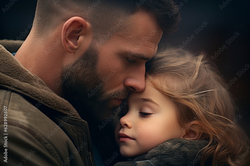 father with child close up father with child close up