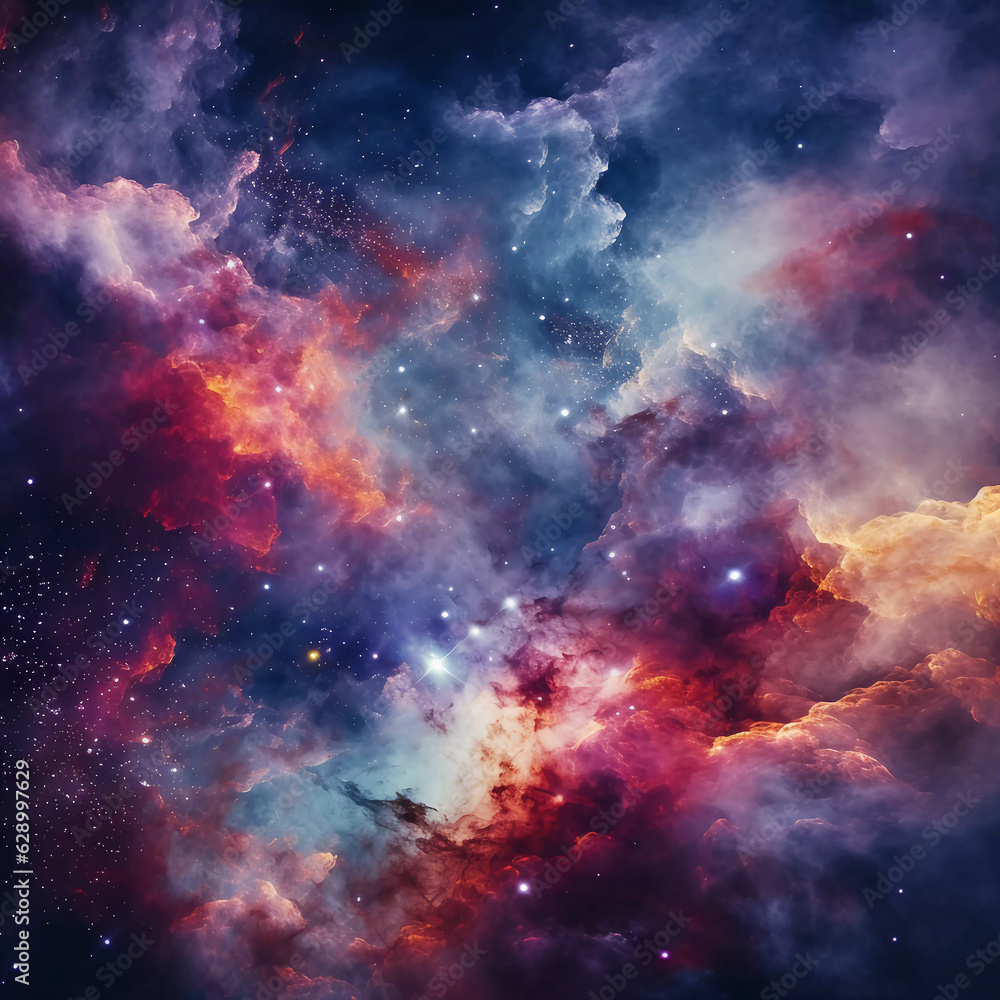 Fototapeta premium deep space and nebula Generative AI