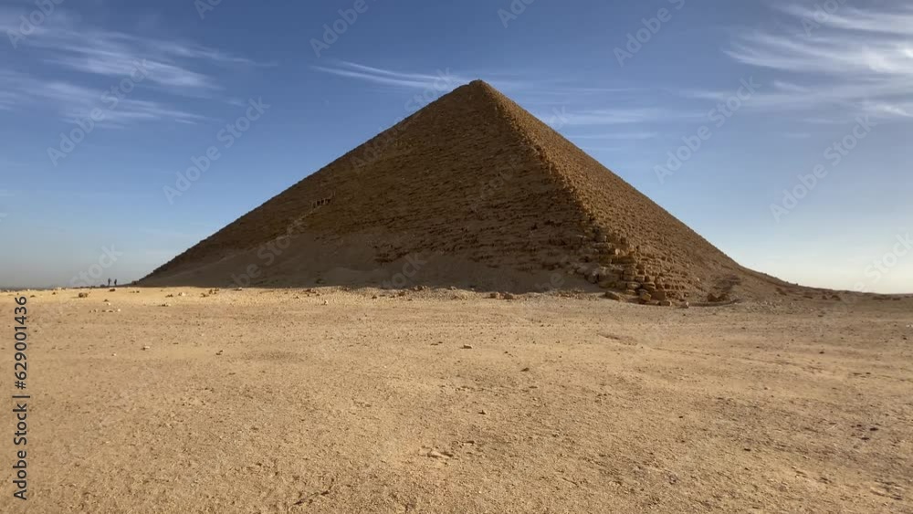 The Red Pyramid is the largest pyramid of King Sneferu at Dahshur Necropolis, Egypt, Africa. The Red Pyramid is the largest pyramid of King Sneferu at Dahshur Necropolis, Egypt, Africa.