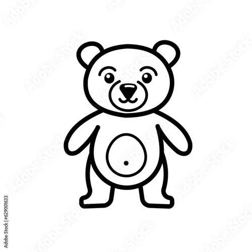 teddy bear cartoon -vector icon