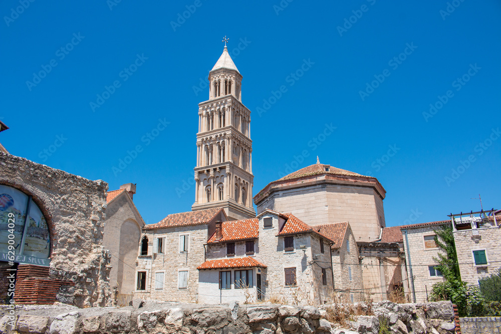 The Cathedral of Saint Domnius in the Diocletian's Palace in Split (Dioklecijanova palača)  in the state of Split-Dalmatien Croatia
