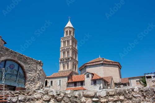 The Cathedral of Saint Domnius in the Diocletian's Palace in Split (Dioklecijanova palača)  in the state of Split-Dalmatien Croatia photo