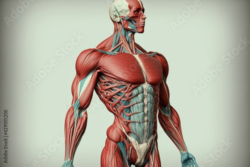 Illustration of muscles. Generative AI