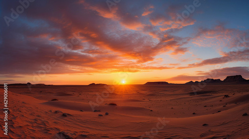 Desert in the background of a beautiful sunset. © ArturSniezhyn