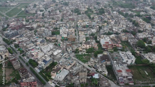 Wallpaper Mural Drone view of residential area in Lahore, Pakistan. Torontodigital.ca