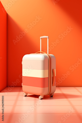 suitcase on the door